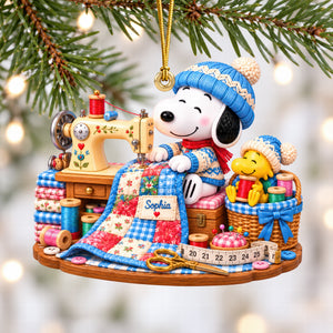 Stitched With Love Christmas Ornament - Personalized Gift For Sewing Lovers 03TTQN290926