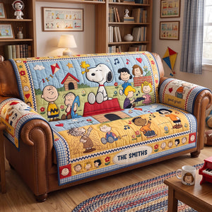 Happy Quilted Sofa Cover Personalized Gifts For Friends 01HUTN070726