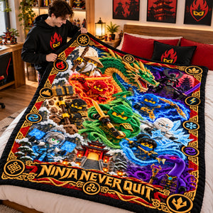 Elemental Warrior Christmas Blanket - Personalized Gifts For Action Figure Lovers 03TTLU071026