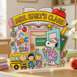 Welcome Room Door Acrylic Sign - Personalized Gifts For Teacher 08tydt290726
