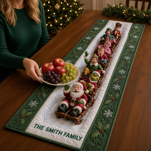 Holiday Memories Quilted Table Runner Personalized Christmas Gifts 05QHQN210826