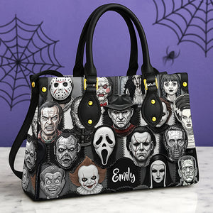 Horror Patches Leather Bag, Personalized Gifts For Horror Movie Fans 02qhqn080825-Homacus