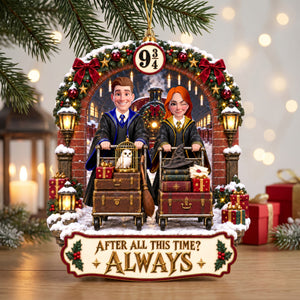 Whimsical Train Christmas Ornament - Personalized Gifts For Couple 03tyqn120926