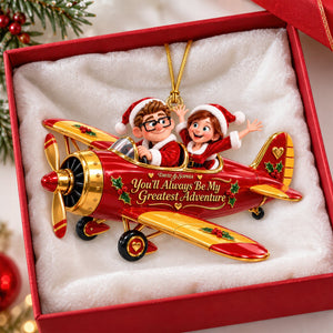 Cute Adventurous Couple Acrylic Ornament - Personalized Christmas Gifts For Couples 08tyqn210926
