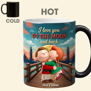 Love You To The Moon And Back Magic Ceramic Coffee Mug - Personalized Gifts For Couple 05TOTN270726