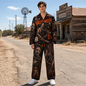 Classic Halloween Slashers Pajama Set - Personalized Halloween Gifts 03palu040926