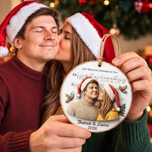 Couple Love Christmas Ornament - Custom Photo Gifts For Couple 08hulu161026