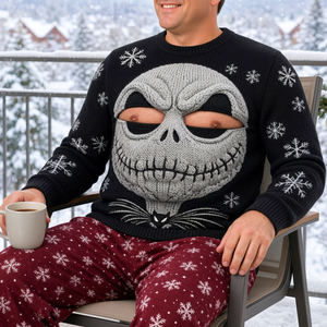 Naughty Skull Knitted Ugly Sweater - Personalized Funny Gifts For Him 02huqn121026