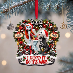 Spooky Couple Ornament - Personalized Gifts For Couple Christmas Ornament 03TYLU110926
