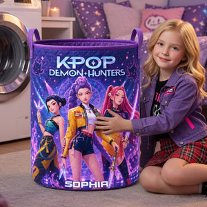 Fantasy Girl Quilted Laundry Basket - Personalized Gifts 05nalu090726
