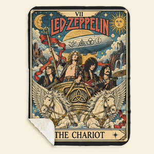 Led Zeppelin Hard Rock Tarot Card Blanket - Personalized Gifts For Music Lovers 06HULU281026