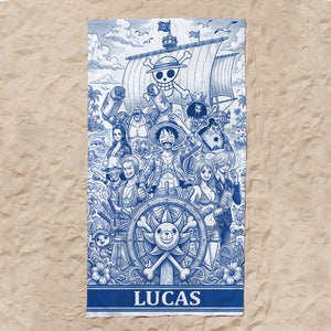 Voyage Toile De Jouy Beach Towel, Personalized Gifts For Animation Lovers 01qhtn200726