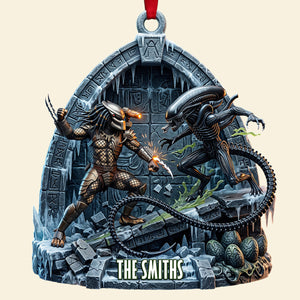 Alien Fighter Ornament - Personalized Gifts For Christmas Ornament 05NATA190926