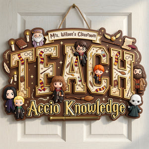 Teacher's Happy Place Acrylic Sign - Personalized Gifts 01nadt210726