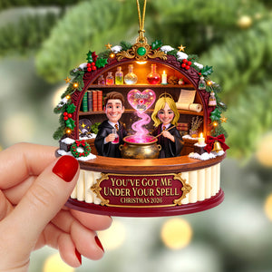 Love Under A Spell Ornament - Personalized Christmas Gifts For Couple 02toqn140926