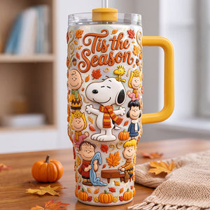 Tis The Season Tumbler With Handle - Personalized Gifts 01tydt240726