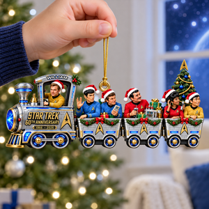 60th Anniversary Universe Train Ornament - Personalized Gifts For Christmas Ornament 11OHQN231026