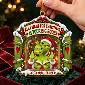 Cheeky Couple Holiday Ornament - Personalized Christmas Gifts For Couple 07ohdt071026