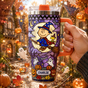 Little Witch Colorful 40oz Tumbler With Handle - Personalized Gifts 07padt300726