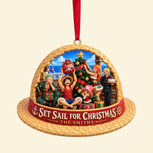 Set Sail For Christmas Adventure Ornament - Personalized Christmas Gifts 06hatn271026