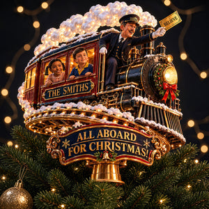The Train Acrylic Christmas Tree Topper - Personalized Gifts For Christmas 07hadt261026