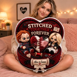 Stitched Together Forever Pillow - Personalized Gifts For Couple 06HADH040826