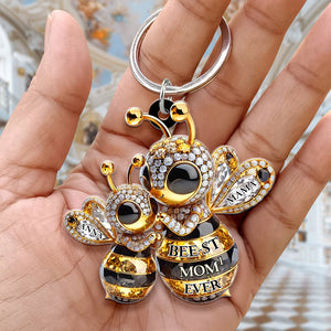 Personalized Gifts For Bee Mom Keychain Bee-st Mom 01TGDT310325-Homacus