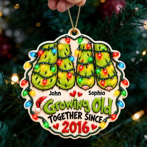 Old Furry Naughty Couple Ornament - Personalized Christmas Gifts For Couples 05nadt191026