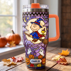 Little Witch Colorful 40oz Tumbler With Handle - Personalized Gifts 07padt300726