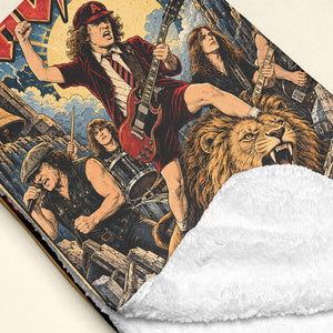 AC/DC Thunderstruck Tarot Rock Art Blanket - Personalized For Rock Lovers 05HUTA281026