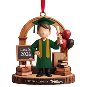 Senior Graduation Acrylic Ornament - Personalized Christmas Gifts For Graduates 01natn120926