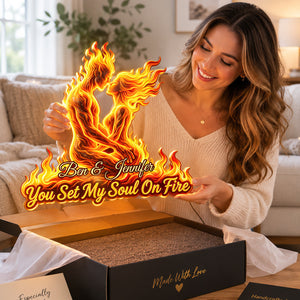 Eternal Flame Couple LED Wall Sign - Personalized Gifts For Couples 07HUDT250726
