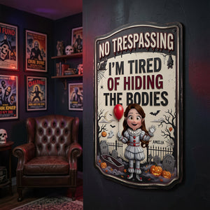 Creepy Characters Metal Sign - Personalized Gifts For Horror Lovers 05NADT220726
