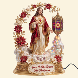Sacred Heart Of Jesus Acrylic Light Box - Personalized Gift For Christians 05PGTN231026