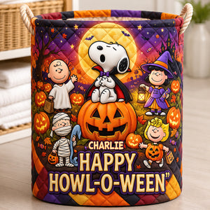 Happy Halloween Quilted Laundry Basket - Personalized Gifts For Cartoon Lovers 04tydt050826
