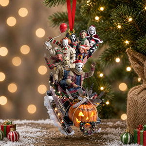 Eerie Snow Ride Acrylic Ornament - Personalized Christmas Gifts For Horror Lovers 02qhti300926