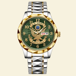Military Pride Men's Watch - Personalized Gift For Veteran 03HUTI240726