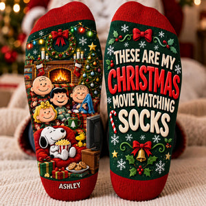 Movie Watch Party Middle Tube Socks - Personalized Gifts For Christmas 05NATI290926