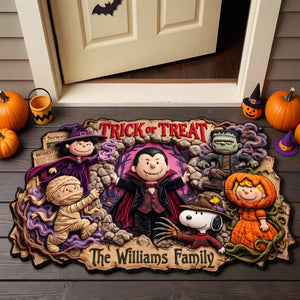 Trick Or Treat Doormat - Personalized Halloween Gifts For Family 03pati060826