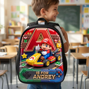 Racing To Back To School Day School Bag - Personalized Gifts For Kid 04qhti070726