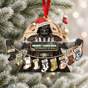Cosmic Christmas Stocking Ornament, Personalized Gifts For Family 03qhti100926