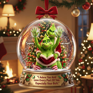 I Adore You Acrylic Ornament – Personalized Christmas Gift For Couple 03PATI030826