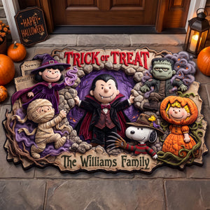 Trick Or Treat Doormat - Personalized Halloween Gifts For Family 03pati060826