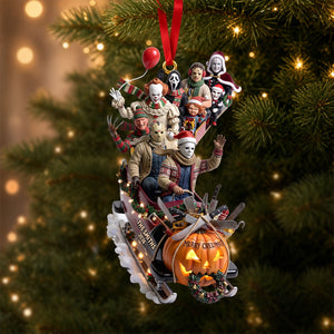 Eerie Snow Ride Acrylic Ornament - Personalized Christmas Gifts For Horror Lovers 02qhti300926