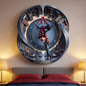 Every Moment With You - Personalized Gifts For Couple Acrylic Hanging Wall Clock 05HATI240726