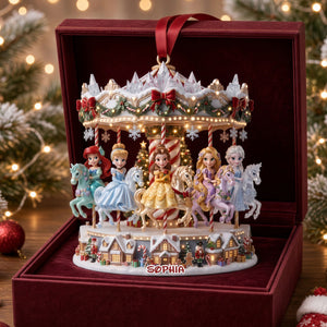 Enchanted Carousel Christmas Ornament - Personalized Gifts For Girls 07TYTI021026