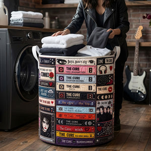 The Cure Gothic Imagery & Melancholic Music Quilted Laundry Basket - Personalized Gift For Rock Lovers 02huti100726