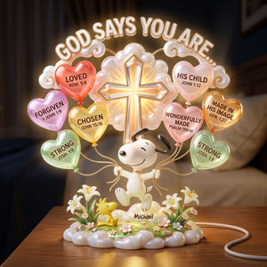 God Says Light Box - Personalized Gifts For Christians 03pati140726