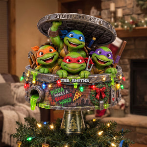 Family Turtle Holiday Tree Topper - Personalized Christmas Gifts 02nati090926