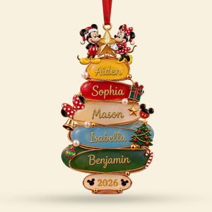 Frosted Seaglass Family Christmas Tree Ornament - Personalized Gifts For Family 05PATI051026